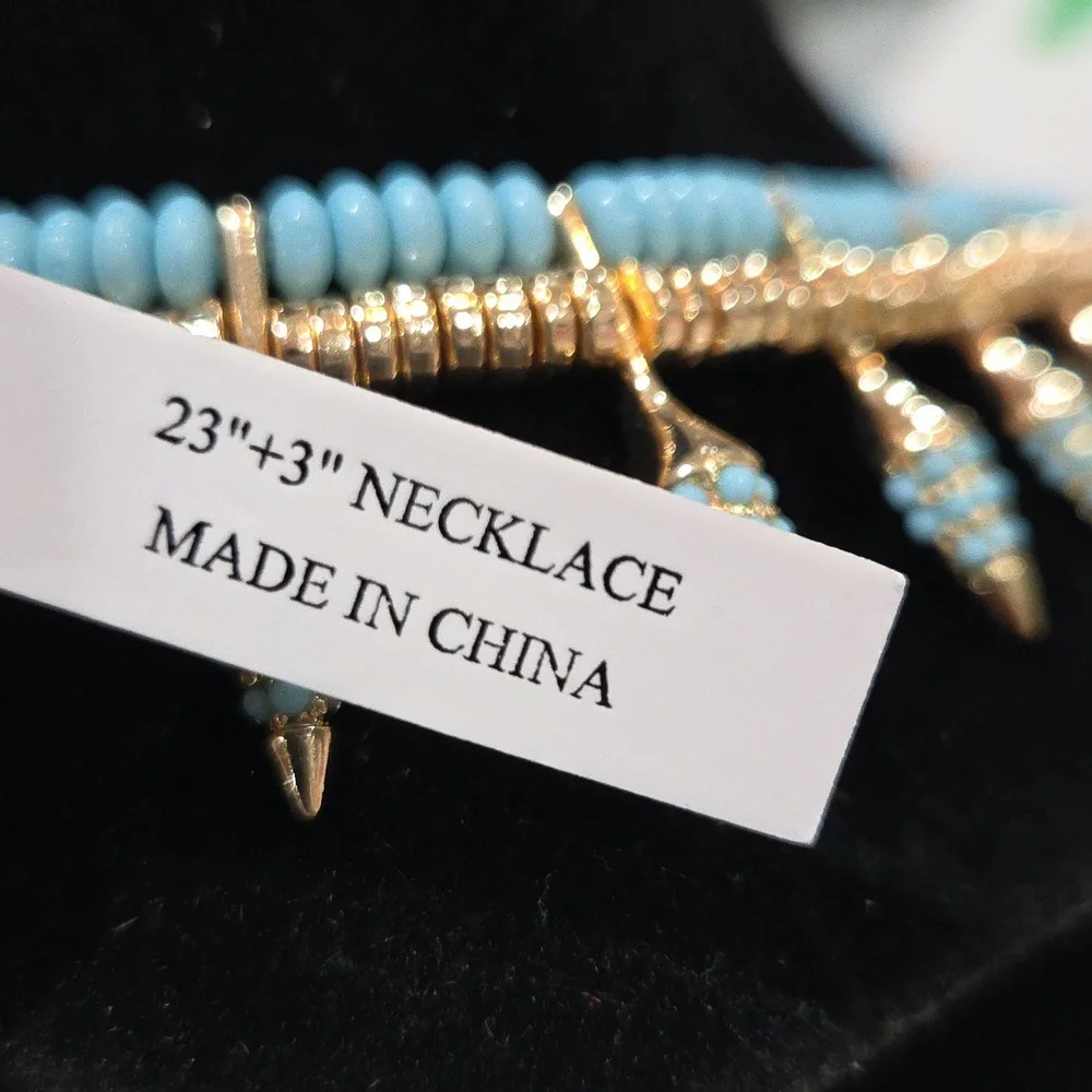💙▪️ATTERRI ▪️Chic Turquoise Crescent 23in Necklace